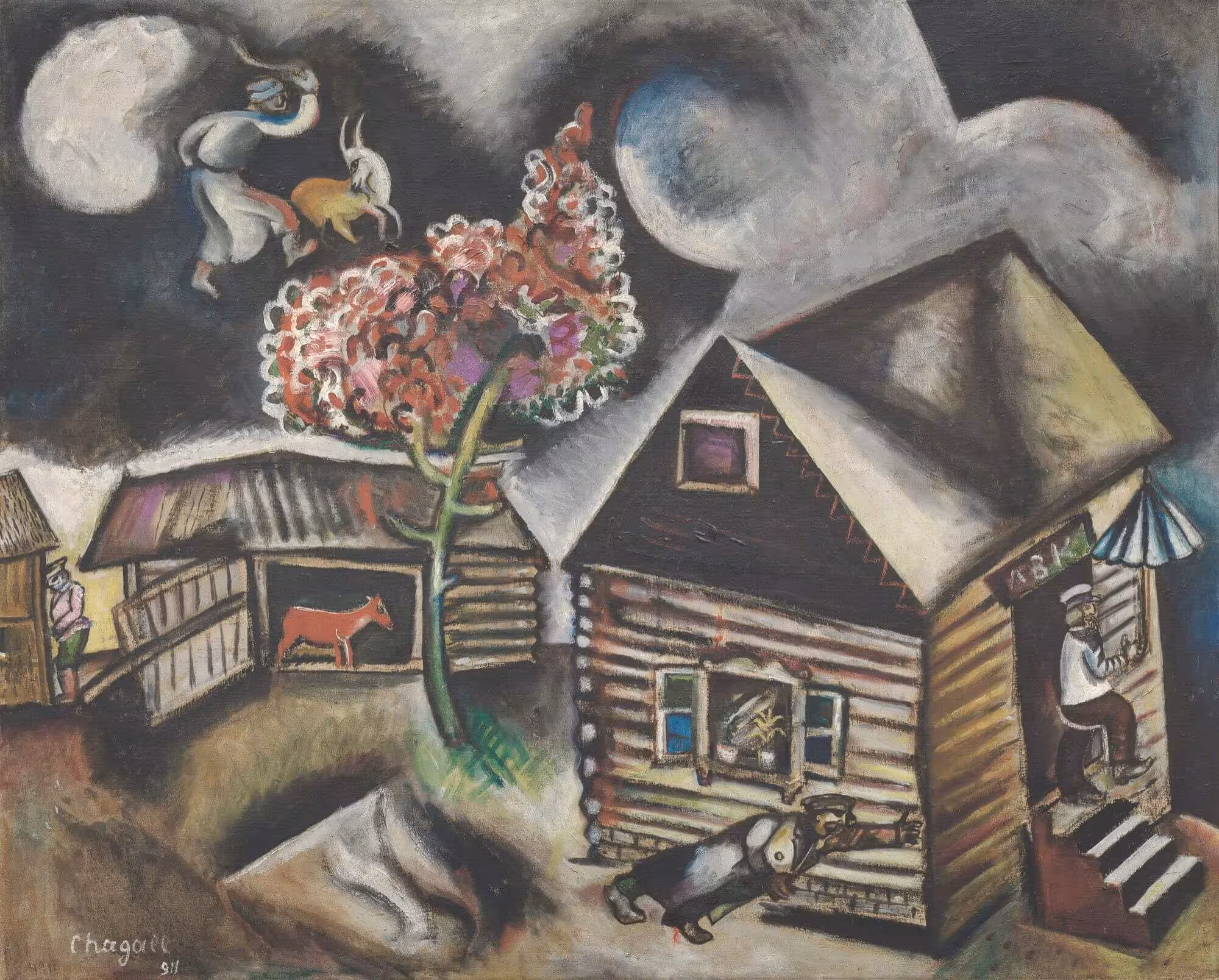 Chagall, pioggia