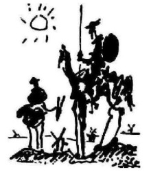 don chisciotte e sancio, stilizzati (19 kB)